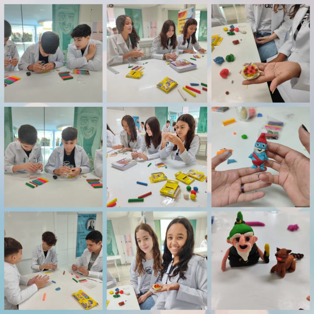 Artesanato na história com estudantes do 8°ano